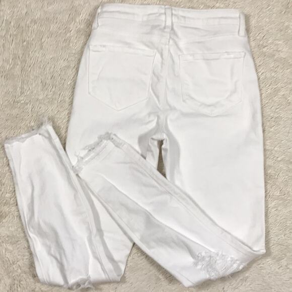 L'Agence Margot Japanese Denim High Rise Skinny Leg Jean Blanc White Resort - Picture 5 of 12